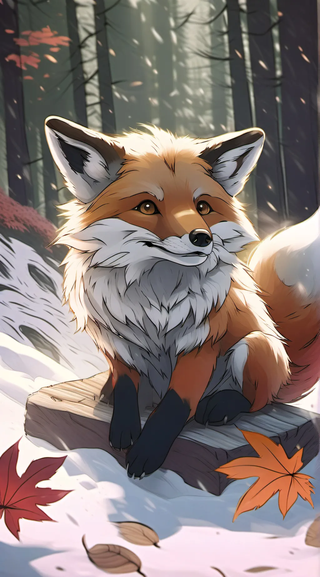 ai character: Therian fox! background