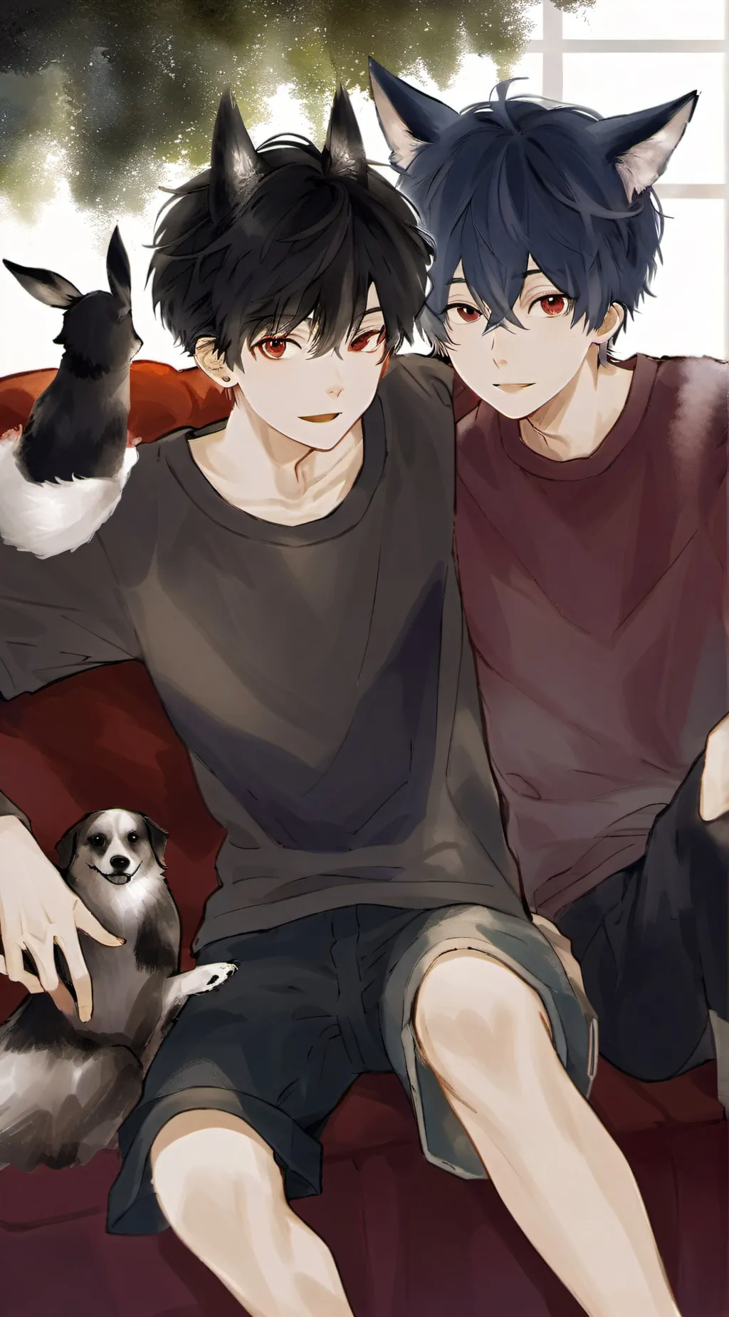 ai character: MJ and Jackal  background