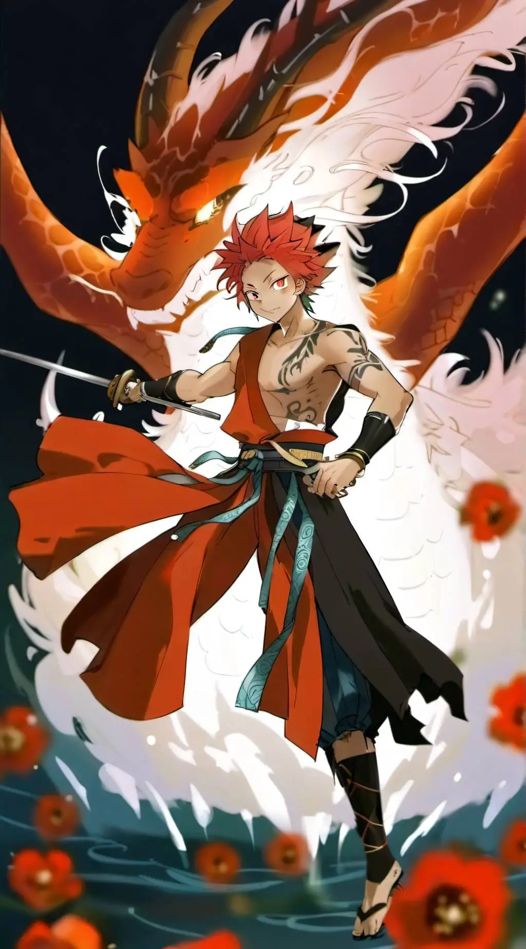 ai character: Kirishima fantasy  background