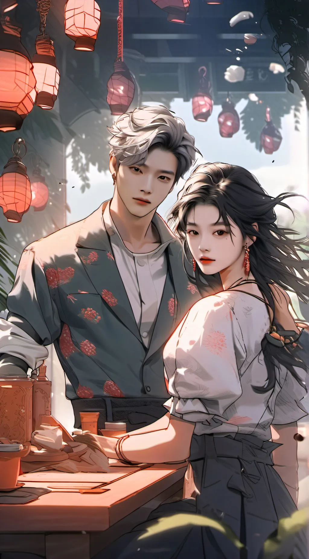 ai character: Bangchan and Kids background