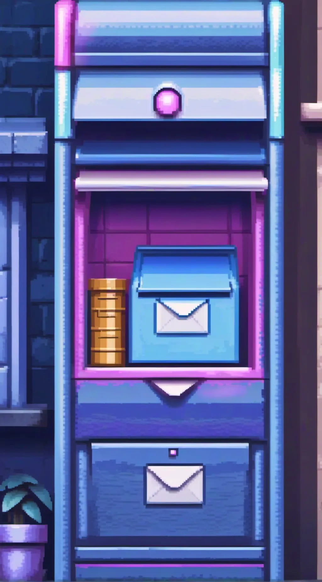 ai character: Mailbox background