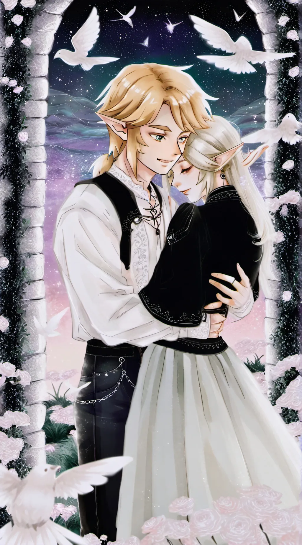 ai character: The awkward hug background