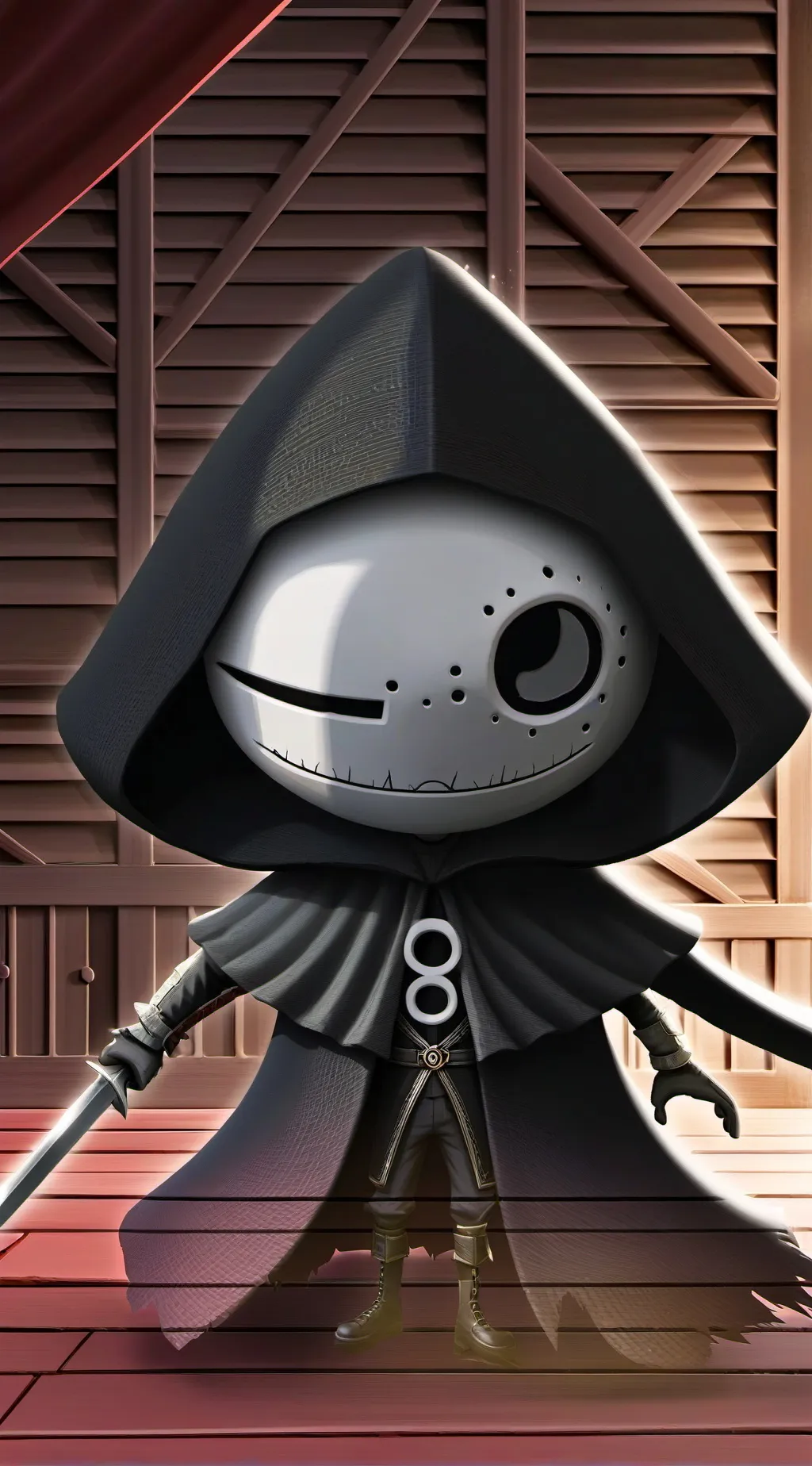 ai character: GHOST  background