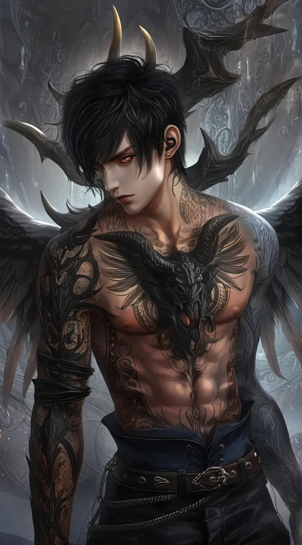 ai character: Hex background