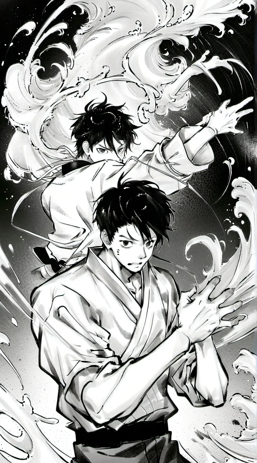 ai character: Chris and Luke background