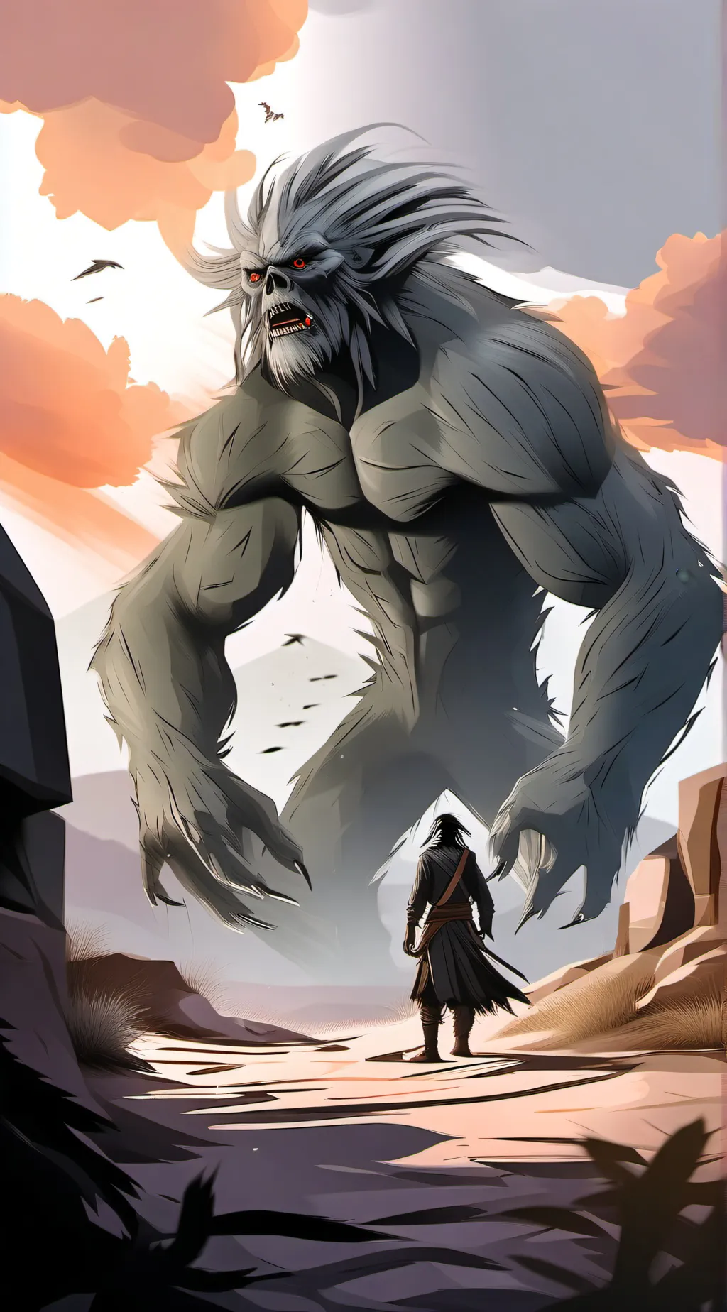 ai character: Monster  background