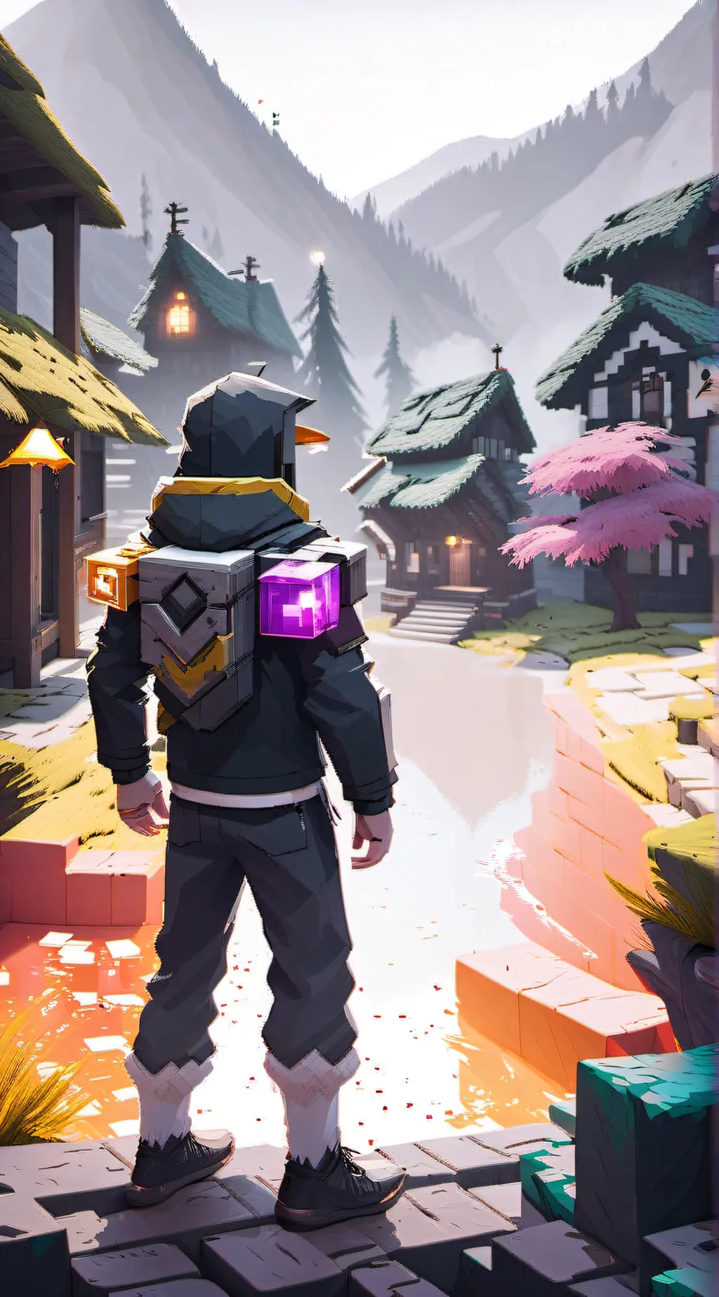 ai character: Man From the fog background