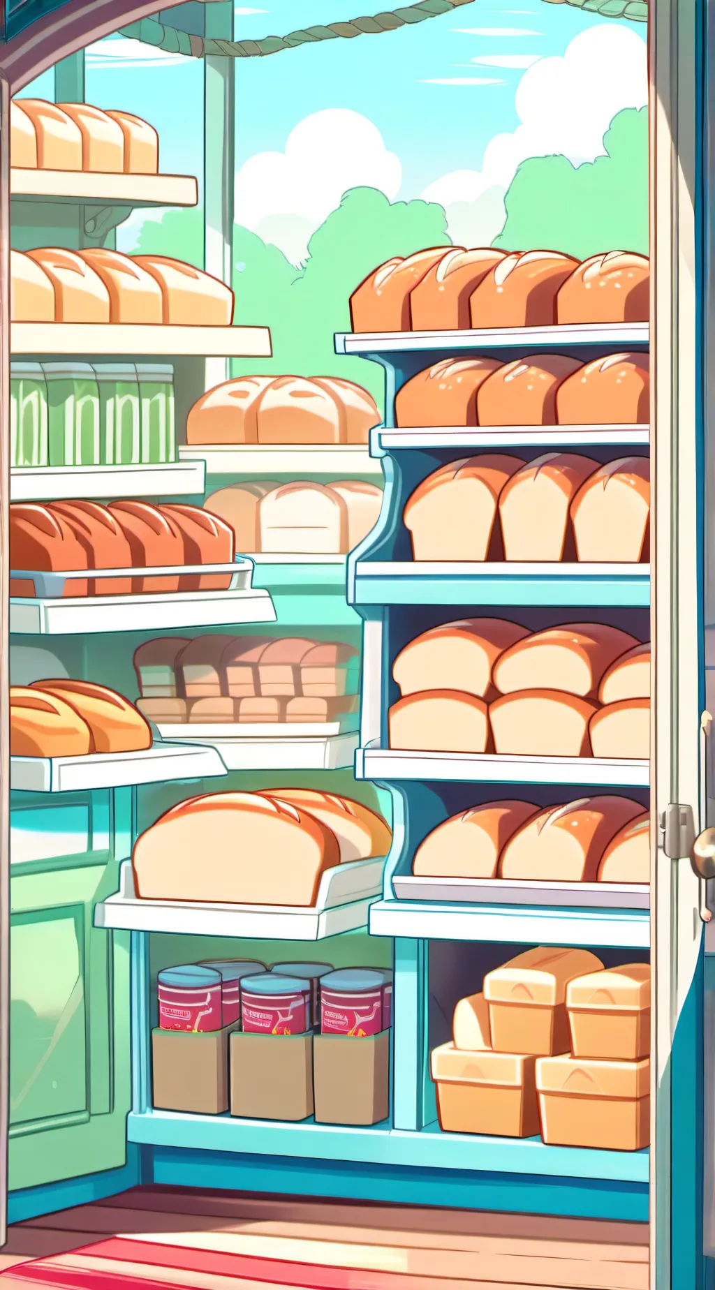 ai character: bread background