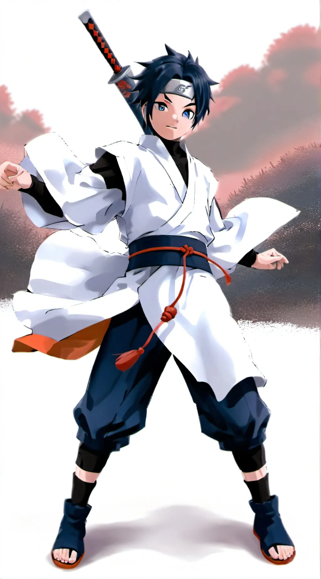 ai character: sasuke  background