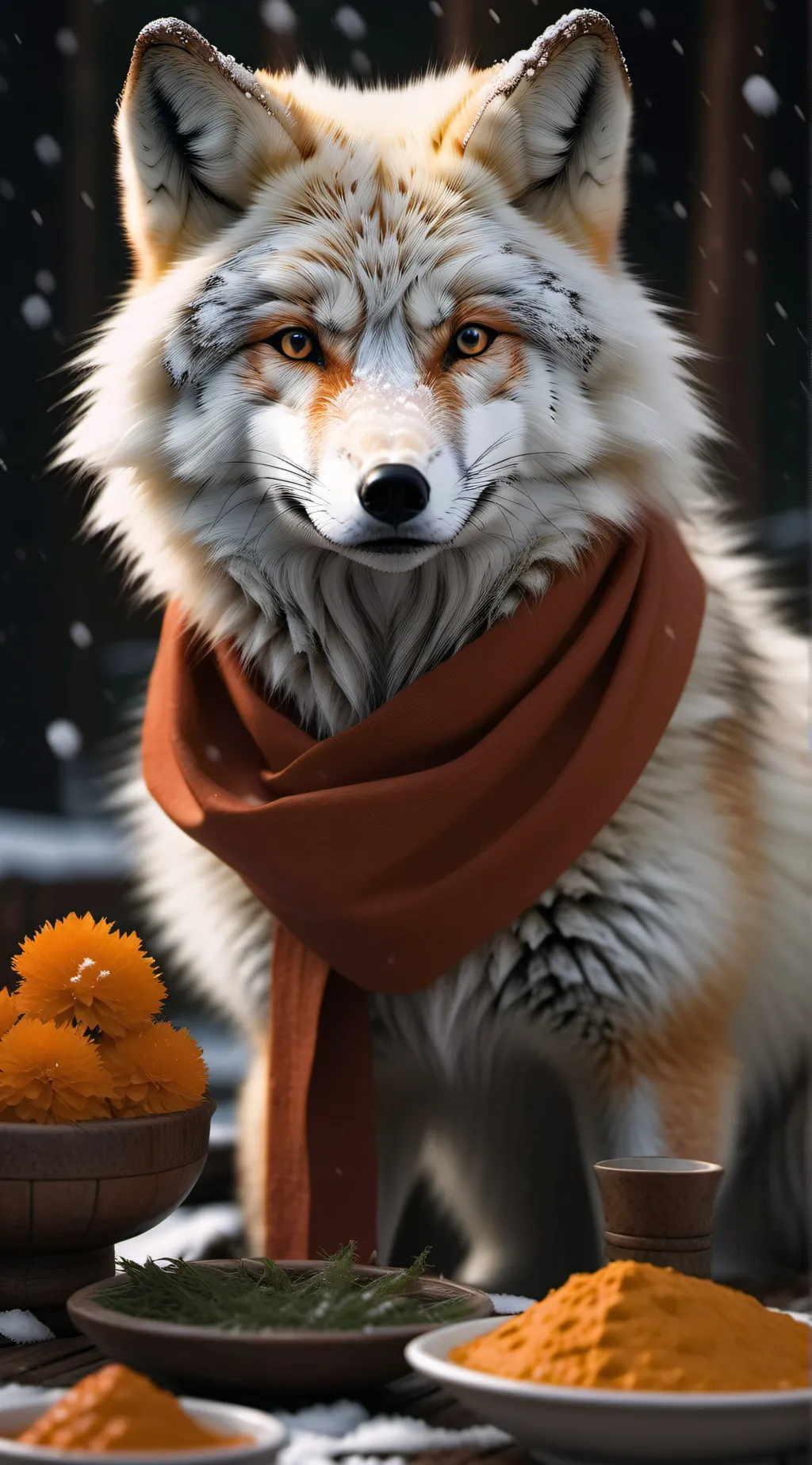 ai character: Spirt animals background