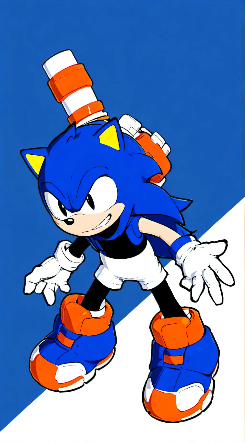 ai character: sonic 😎  background