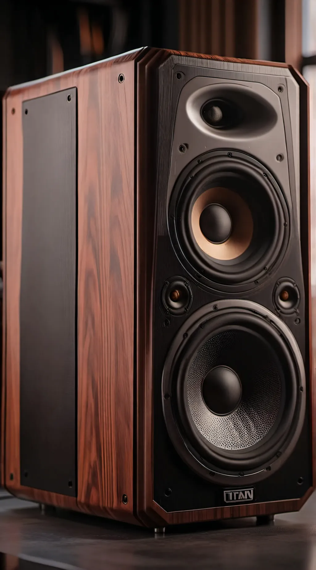 ai character: Large speaker man background