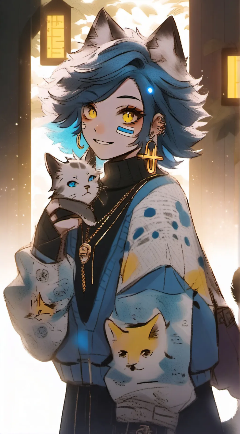 ai character: Moon background