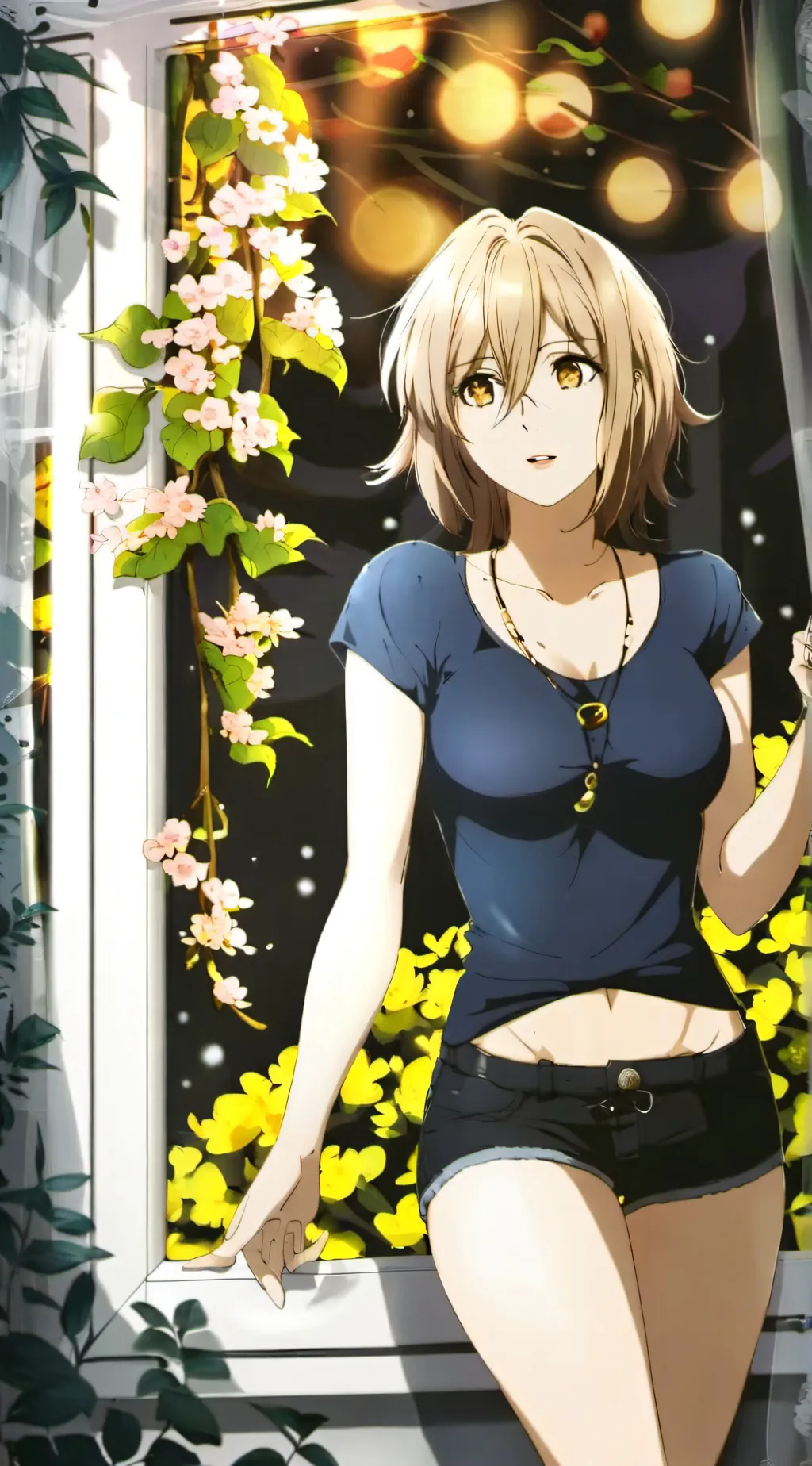 ai character: rose background