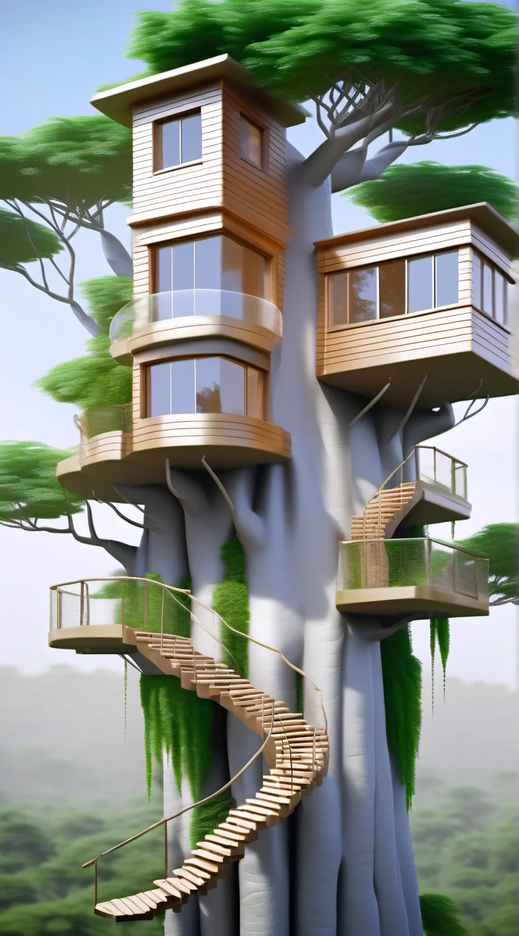 ai character: treehouse  background