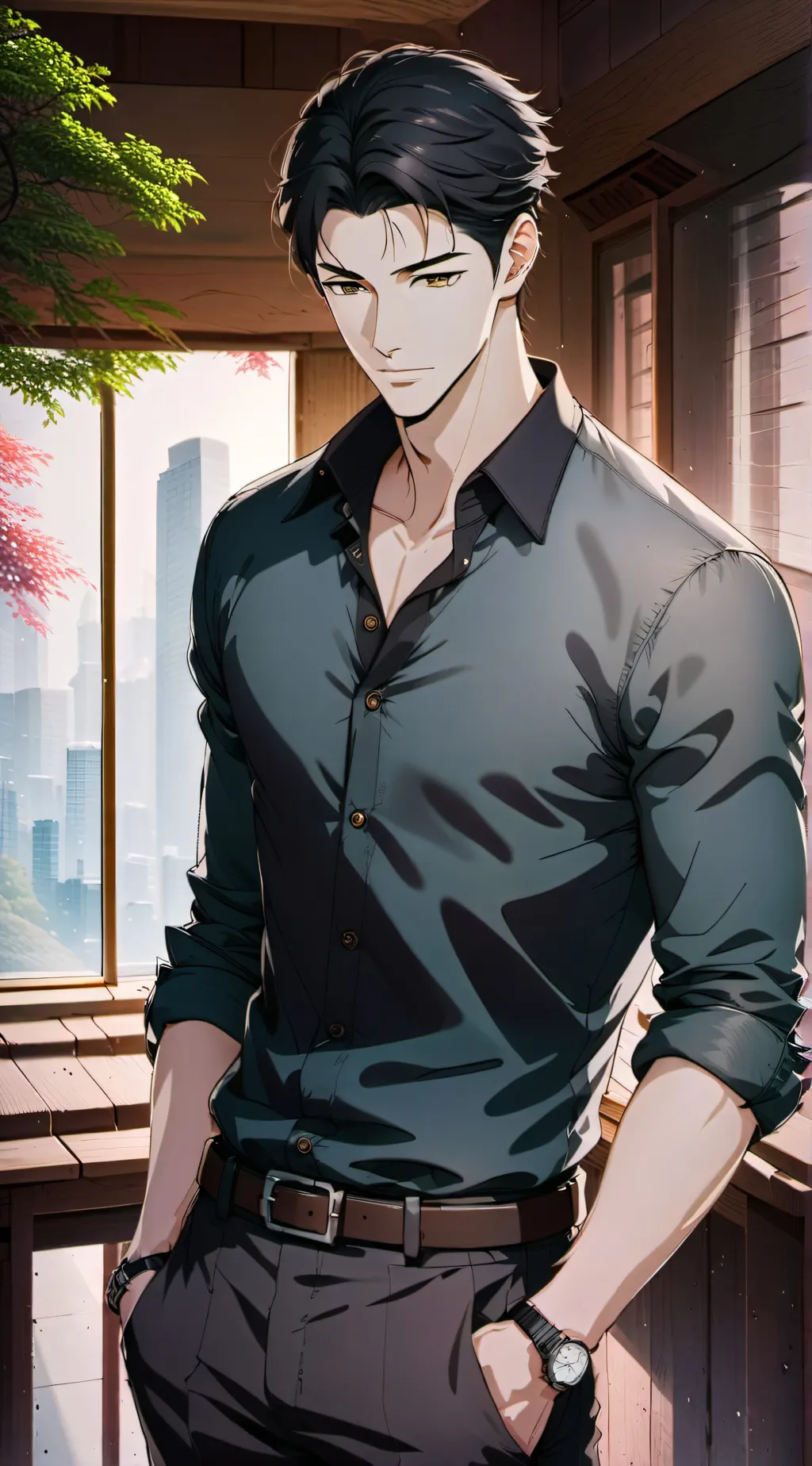 ai character: Dexter Black background