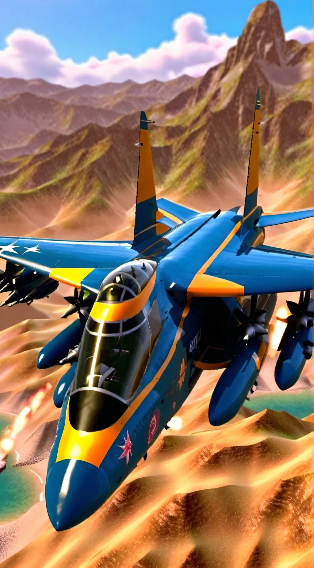 ai character: blue angels  background