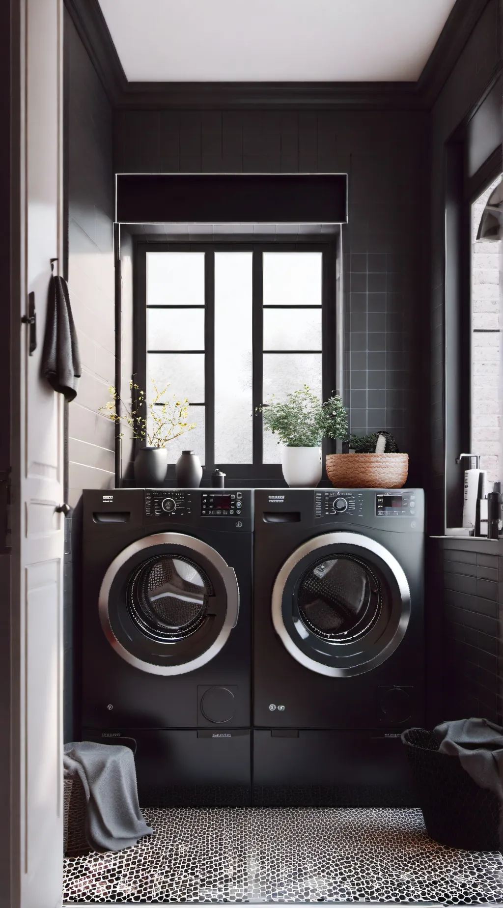 ai character: L.O.V laundry day background