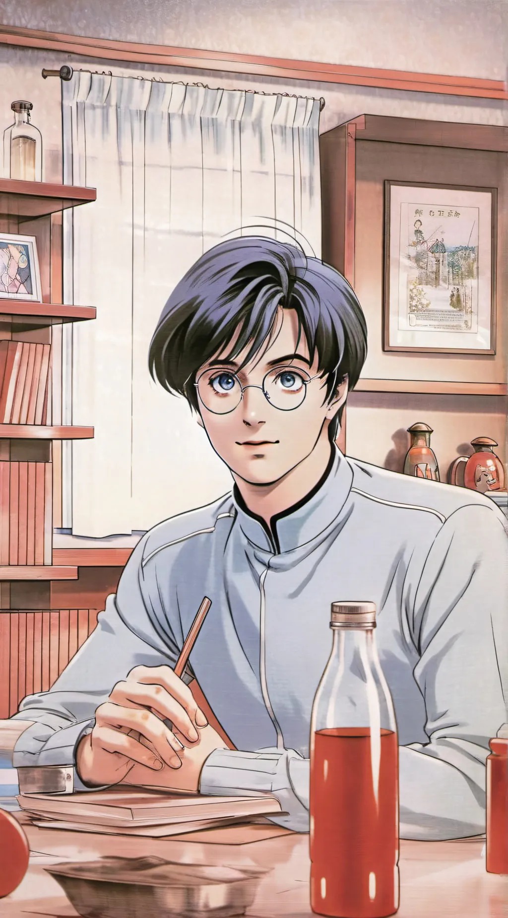 ai character: Harry Potter  background