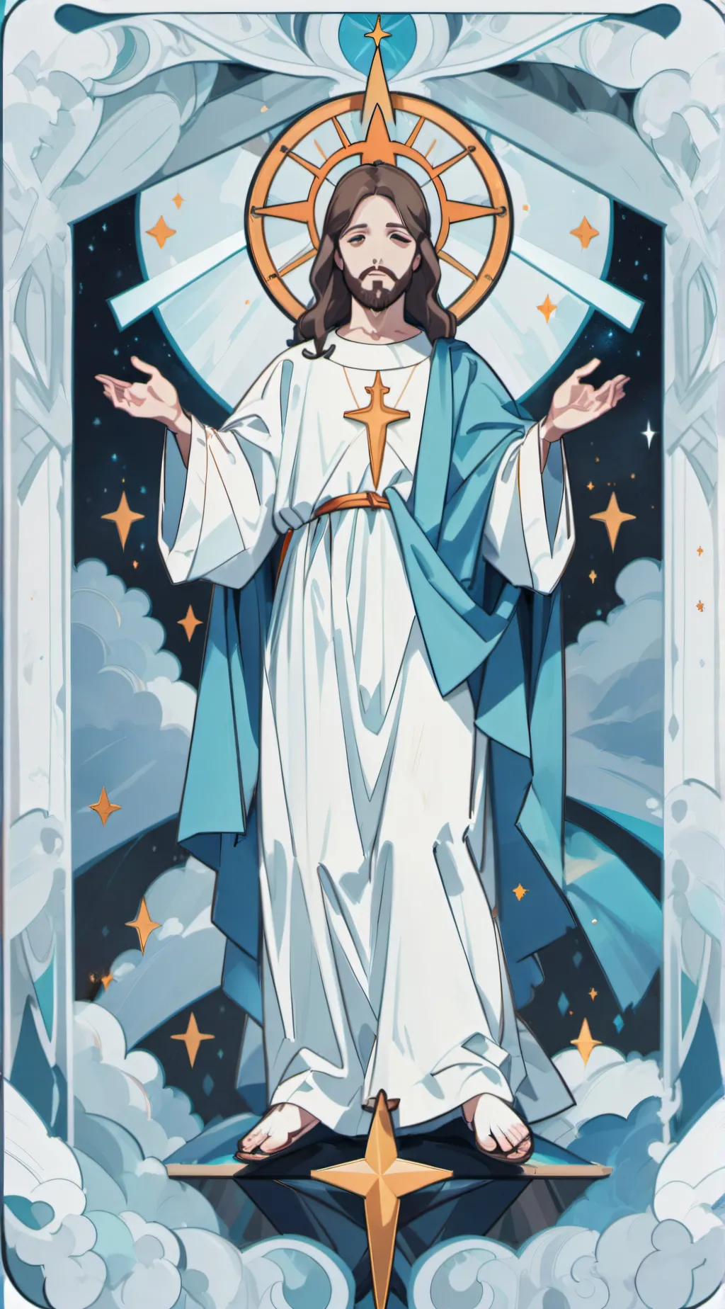 ai character: Jesus background