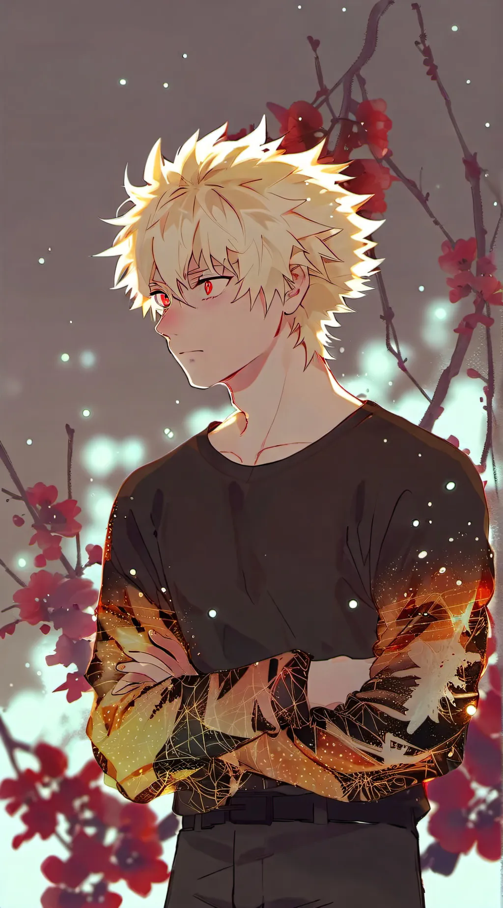 ai character: Katsuki Bakugo  background