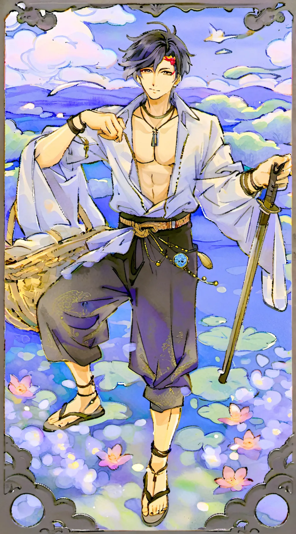 ai character: ☆•Icamu•☆ background