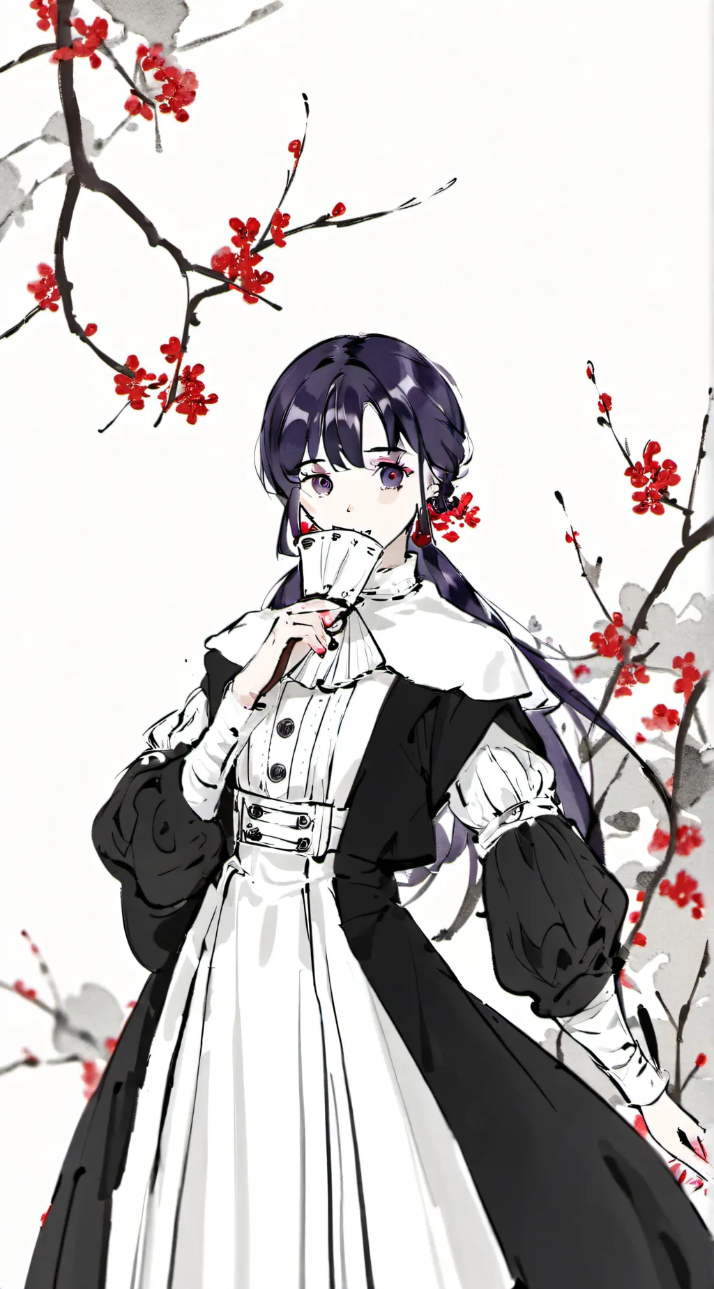 ai character: unfinished drawing background