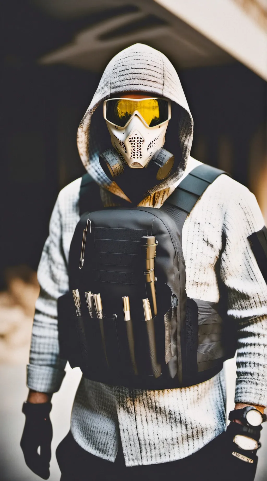 ai character: ghost  background