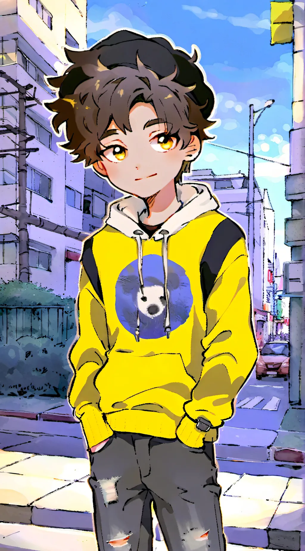 ai character: Glitch👍🏾 background