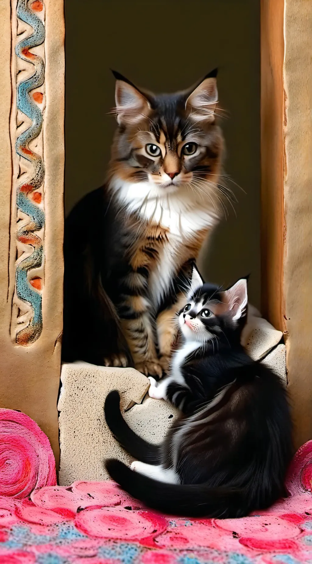 ai character: Pumpkin and Leaf background