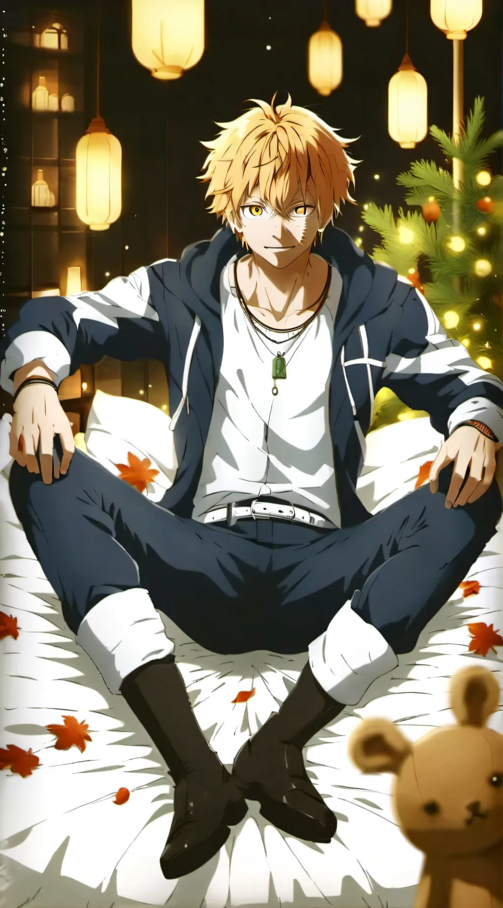 ai character: bakugo sneak out background