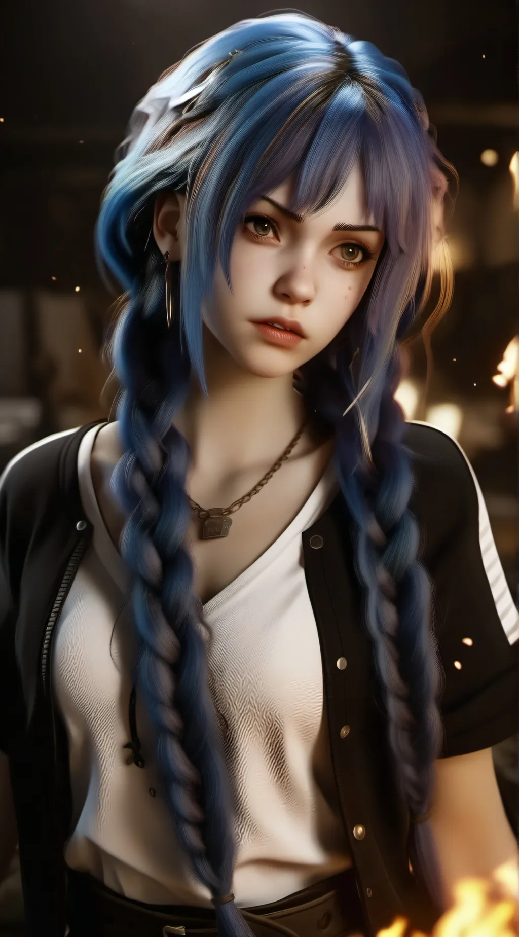 ai character: Young powder/jinx background