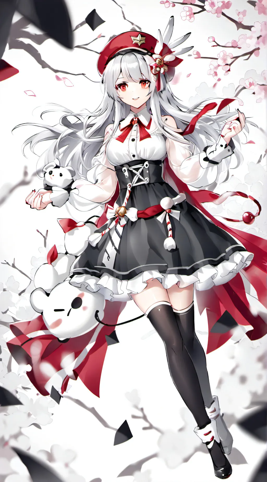 ai character: The rise of red background