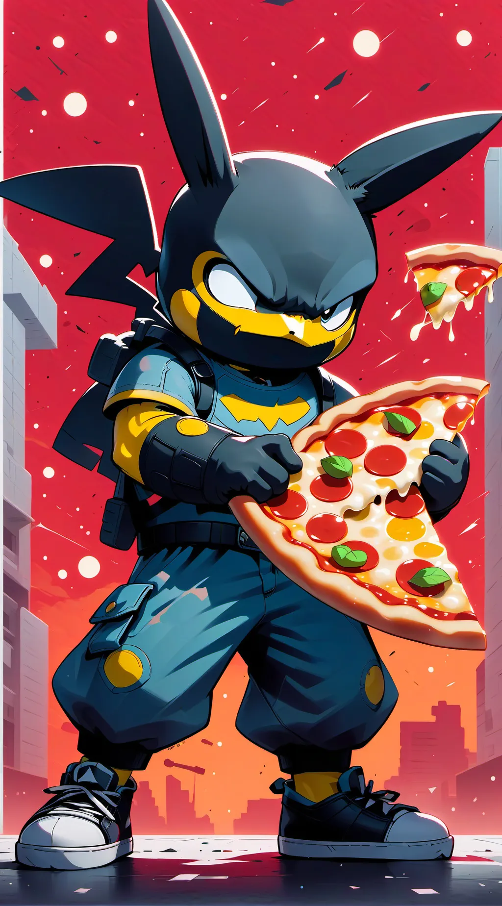 ai character: Pika bat background