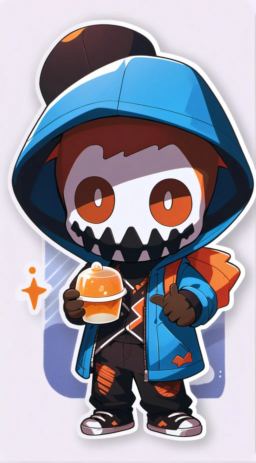 ai character: Skied background