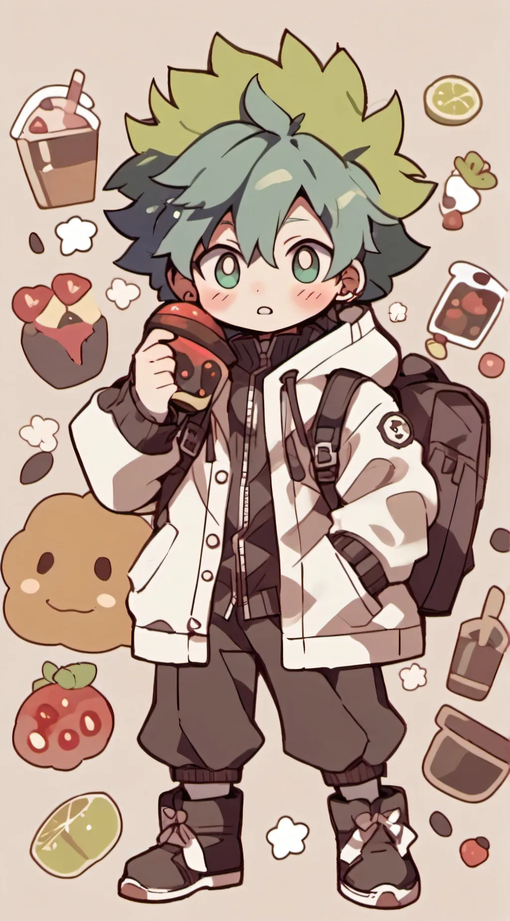 ai character: Deku background