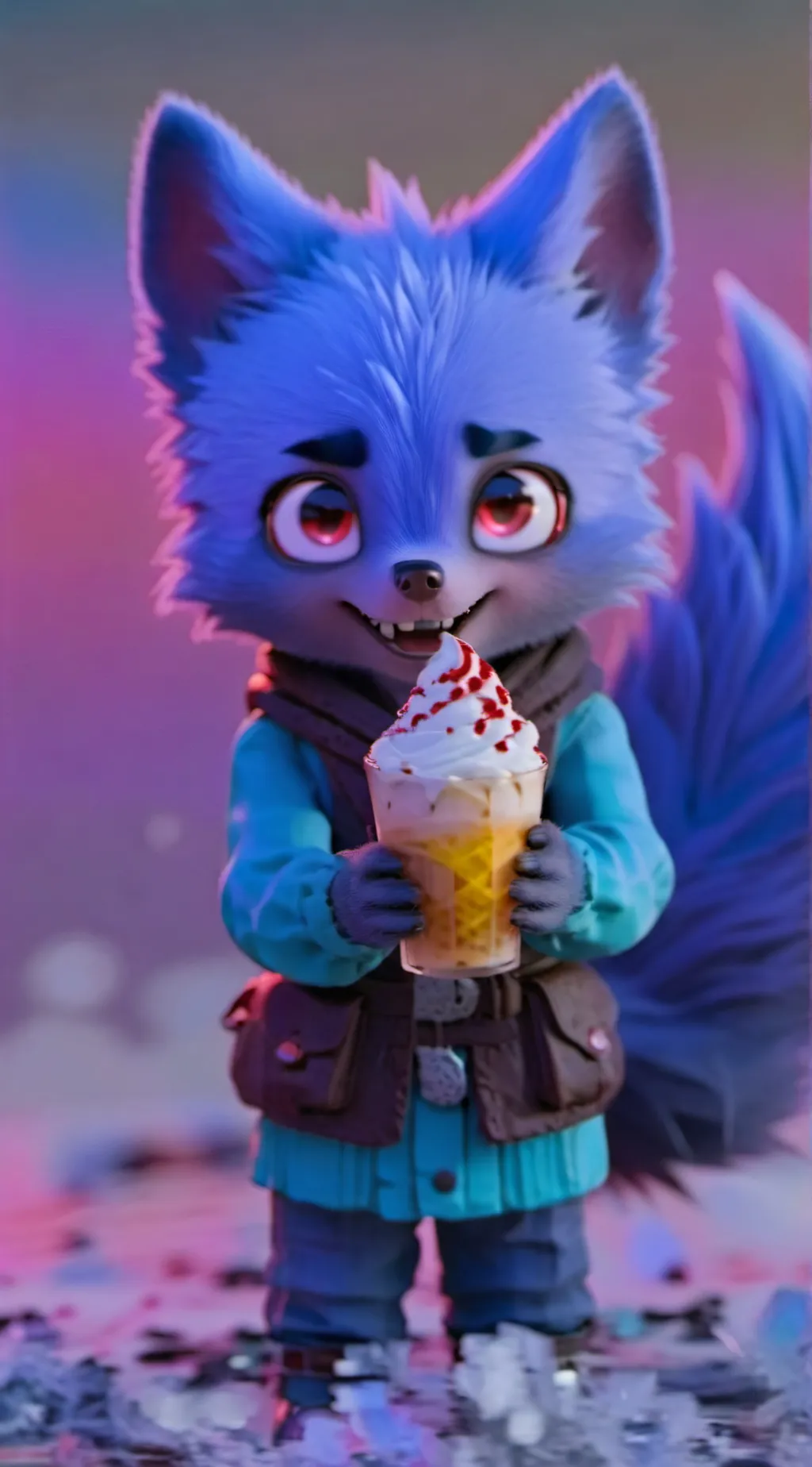 ai character: Severed sundae  background