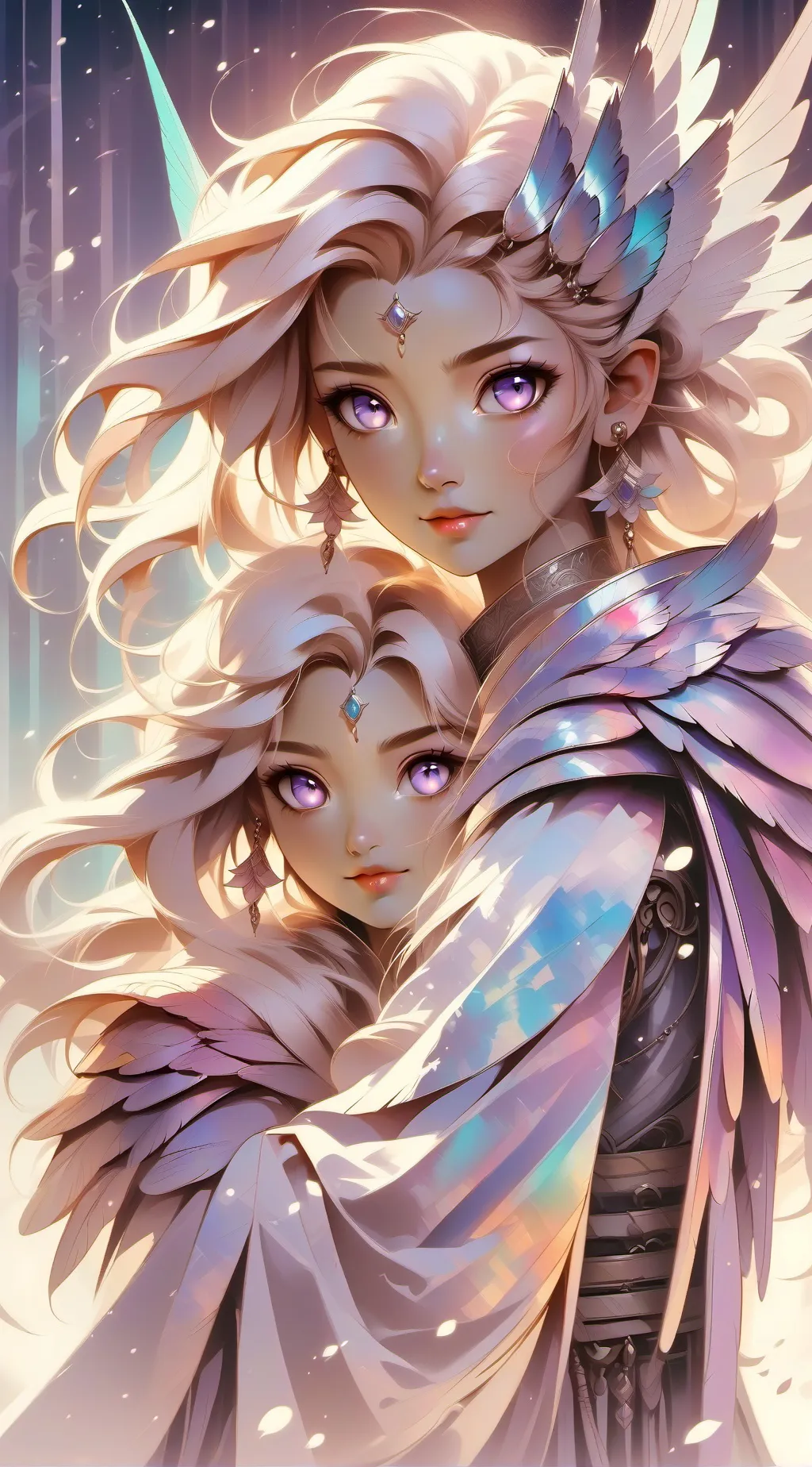 ai character: Ellie and Crystal background