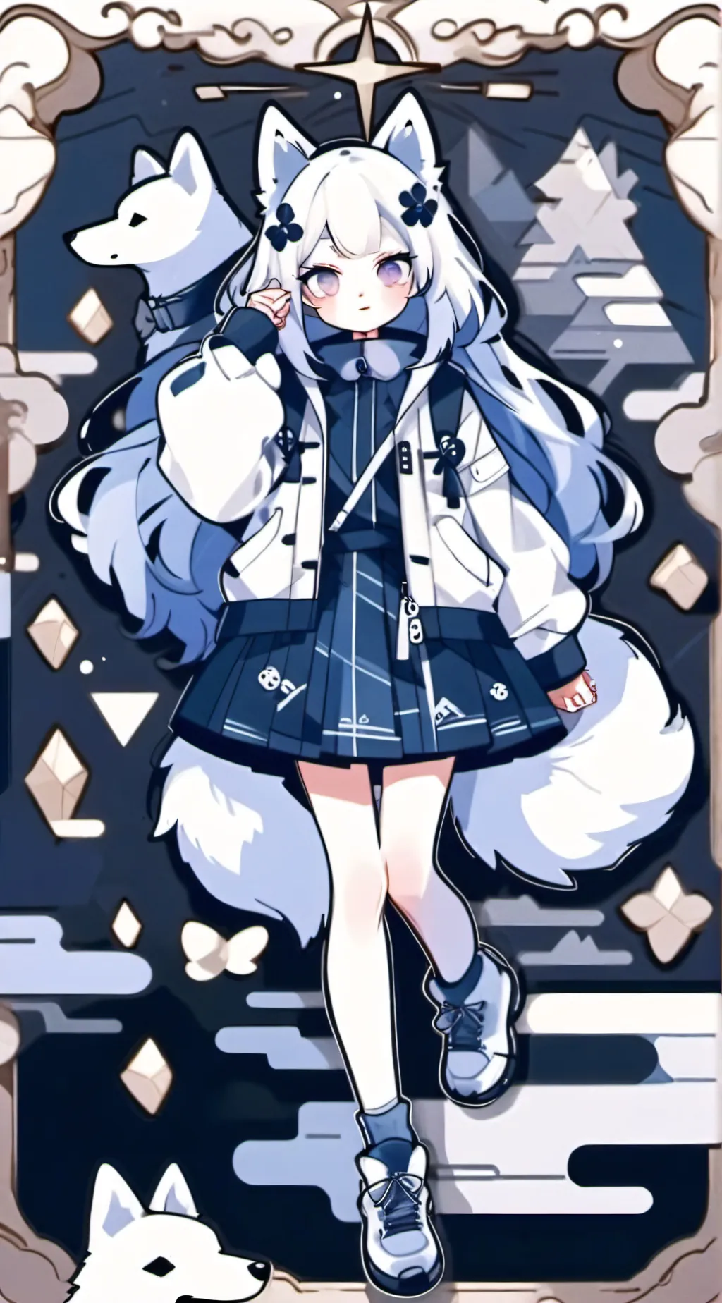ai character: Snowflake  background
