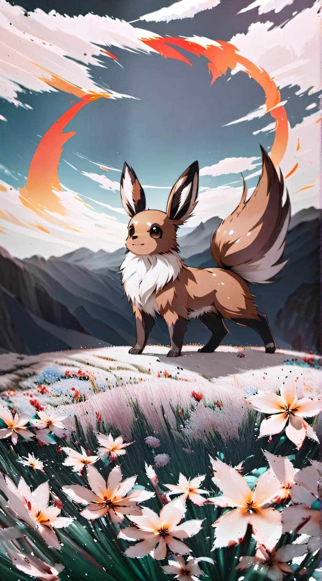 ai character: eevee background