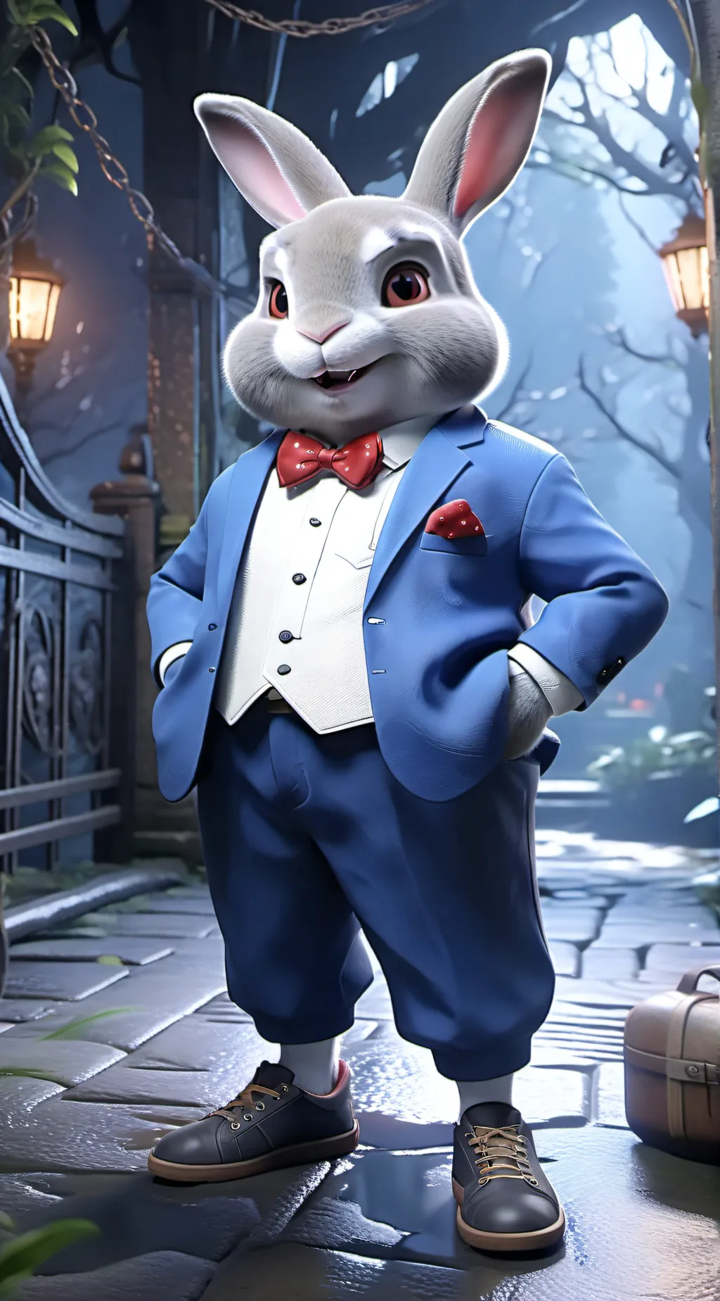 ai character: Mr hop playhouse 4 background