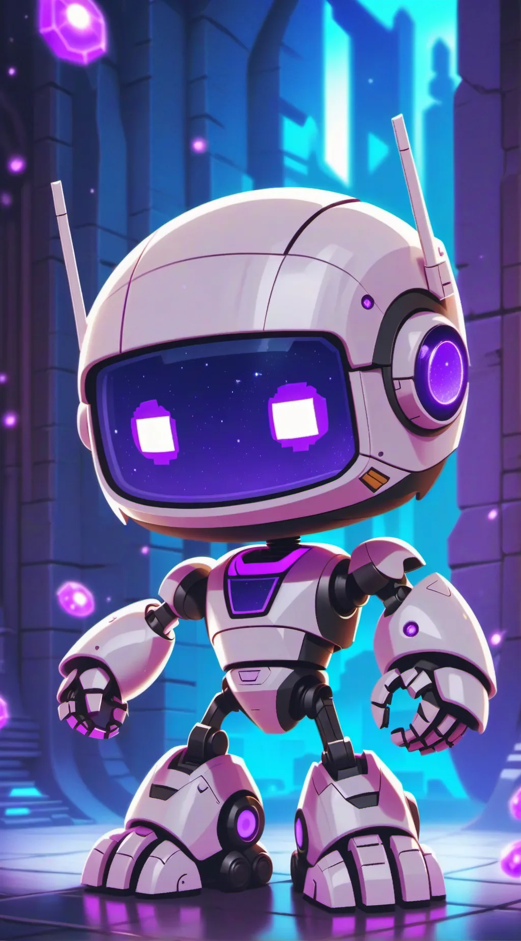 ai character: Purple fellow background