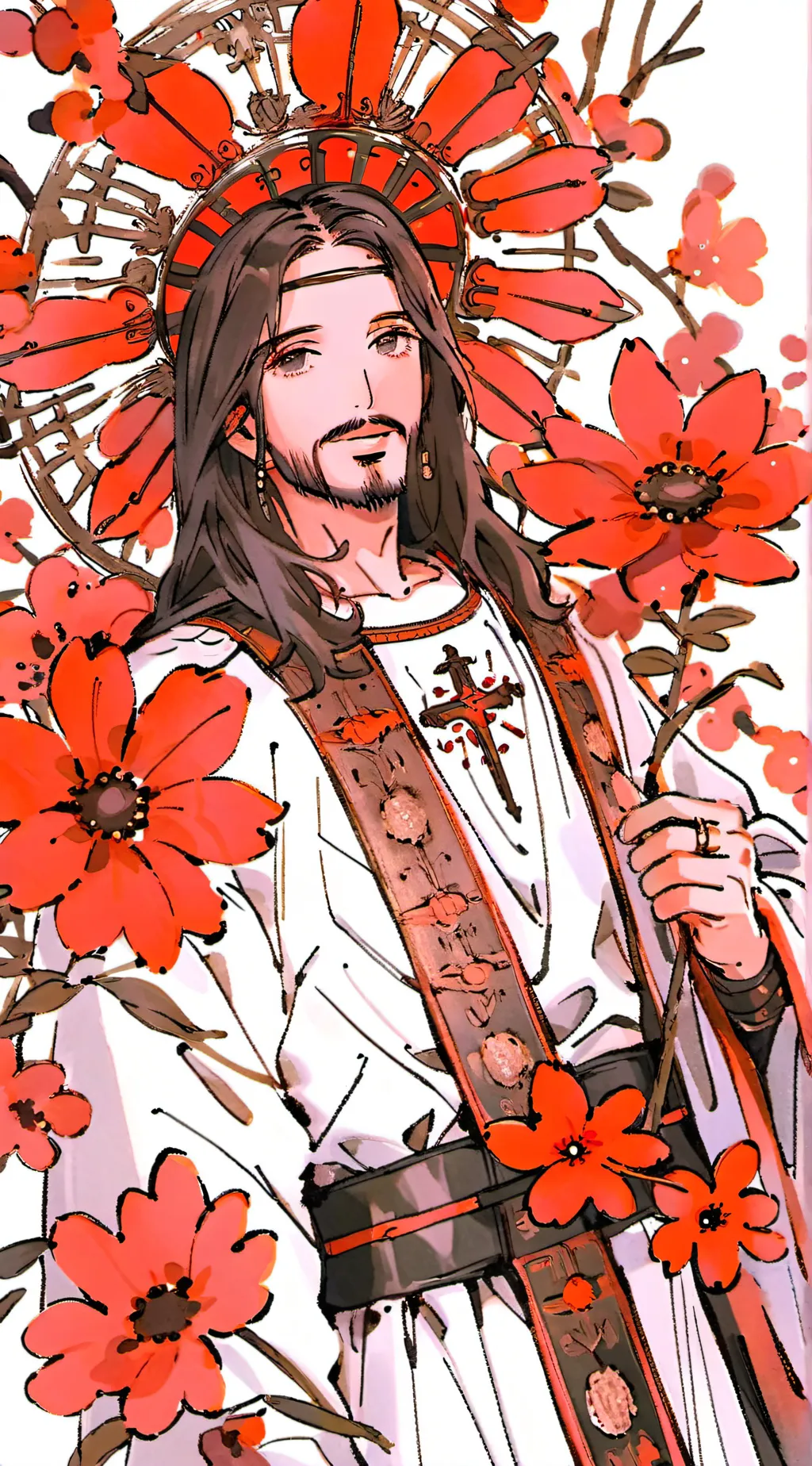 ai character: Jesus background