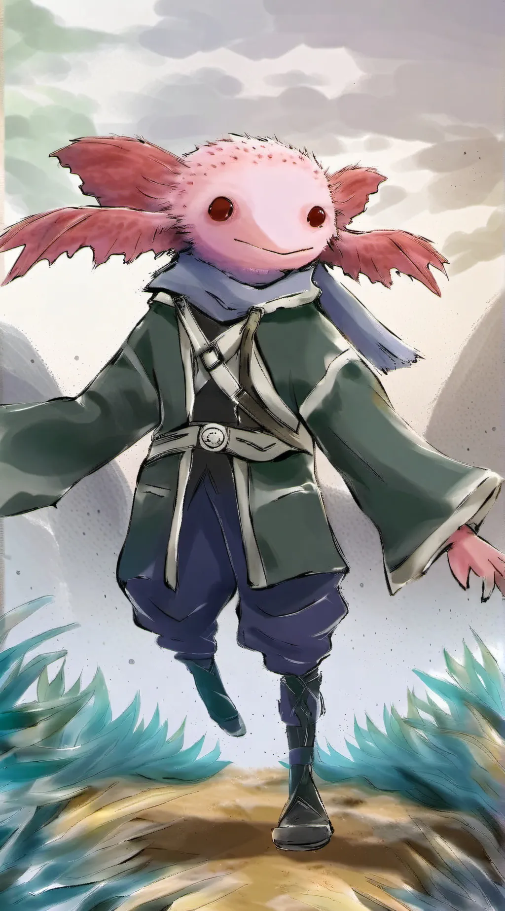 ai character: KinitoPET background