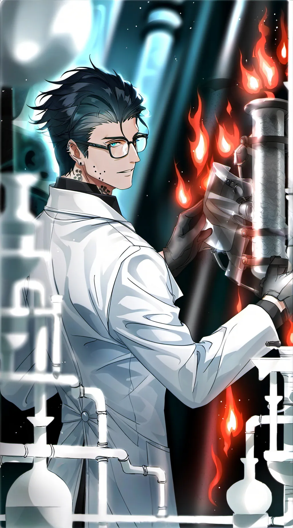 ai character: 🥼🧪Doc, Kenji🧪🥼 background