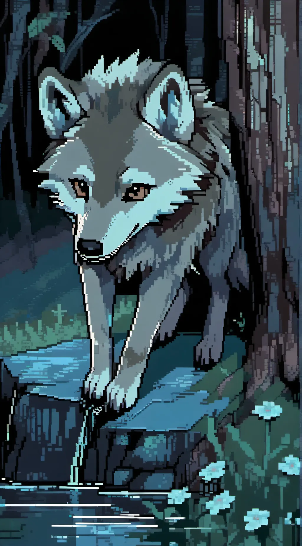 ai character: Mha X wolf you background