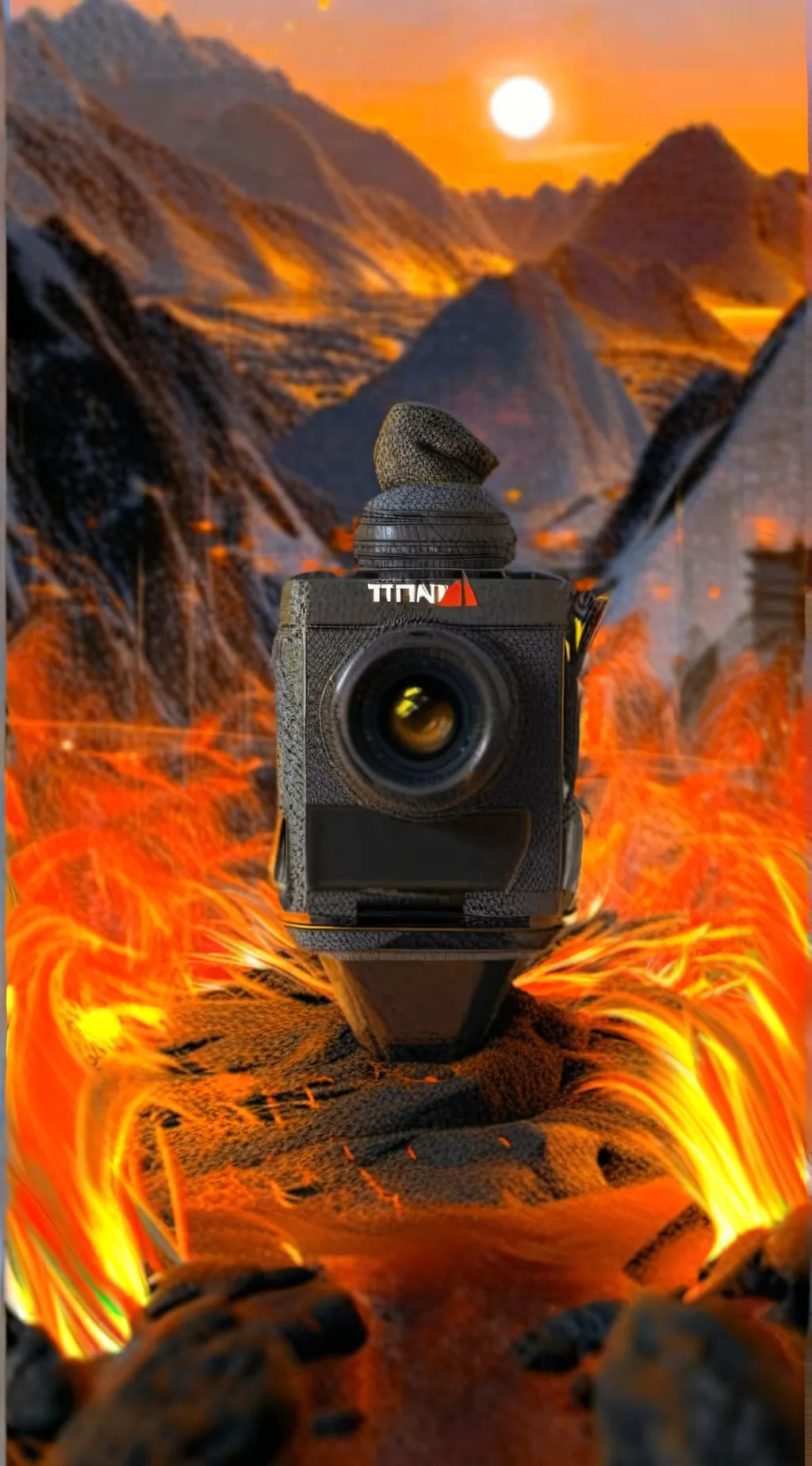 ai character: Titan cameraman background