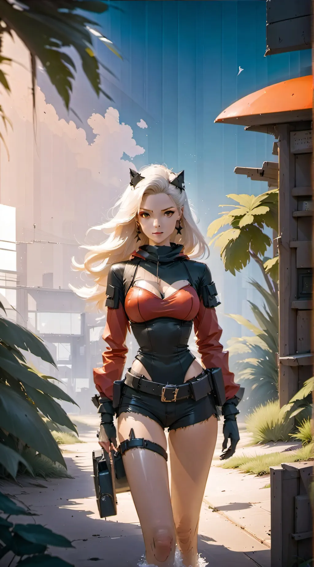 ai character: Roxanne wolf  background