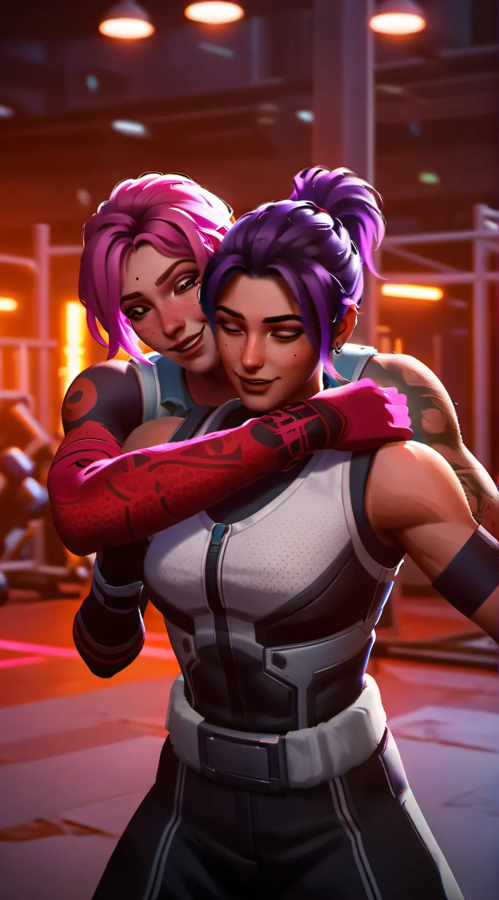 ai character: Zoe and gina background