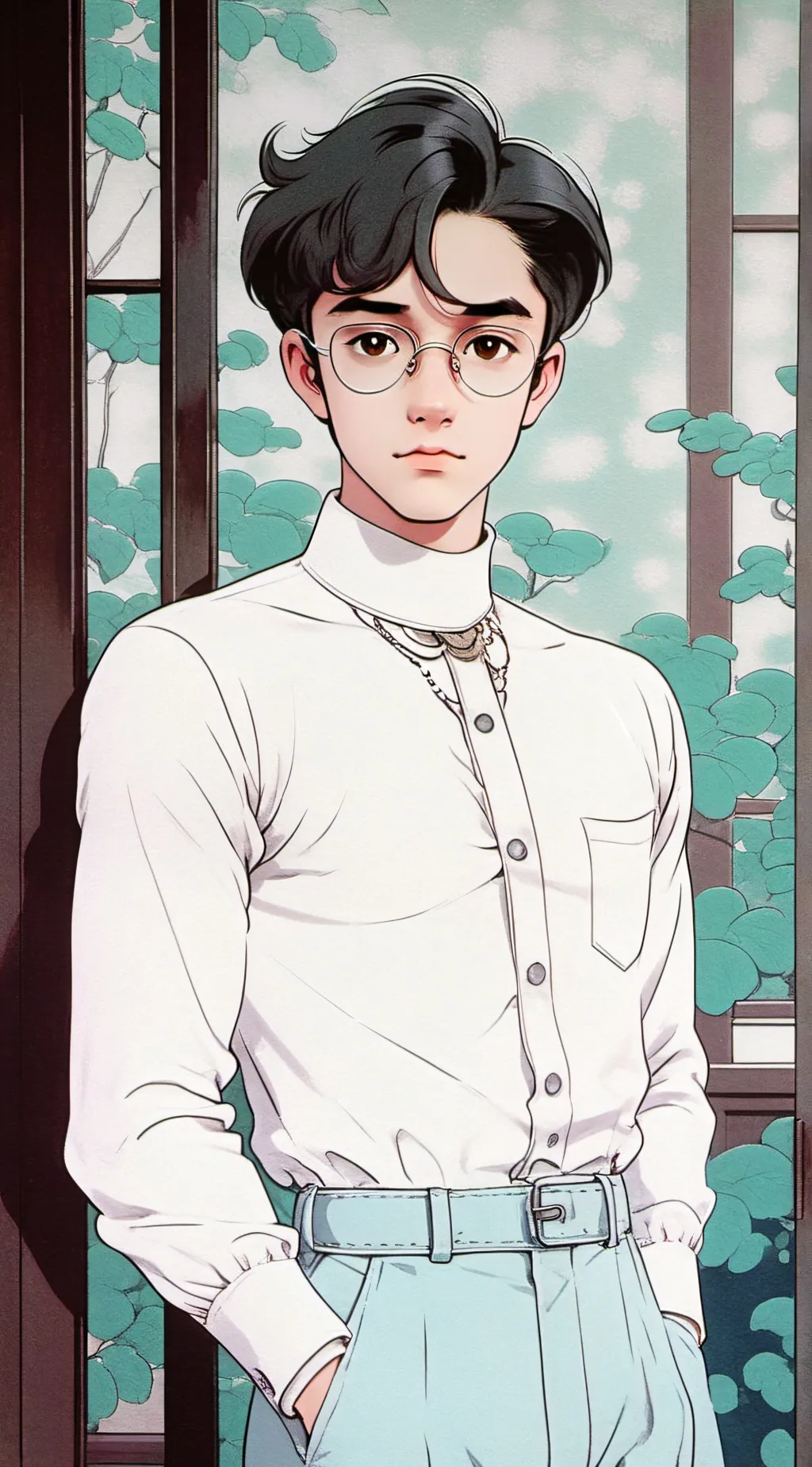 ai character: Mr Alex  background